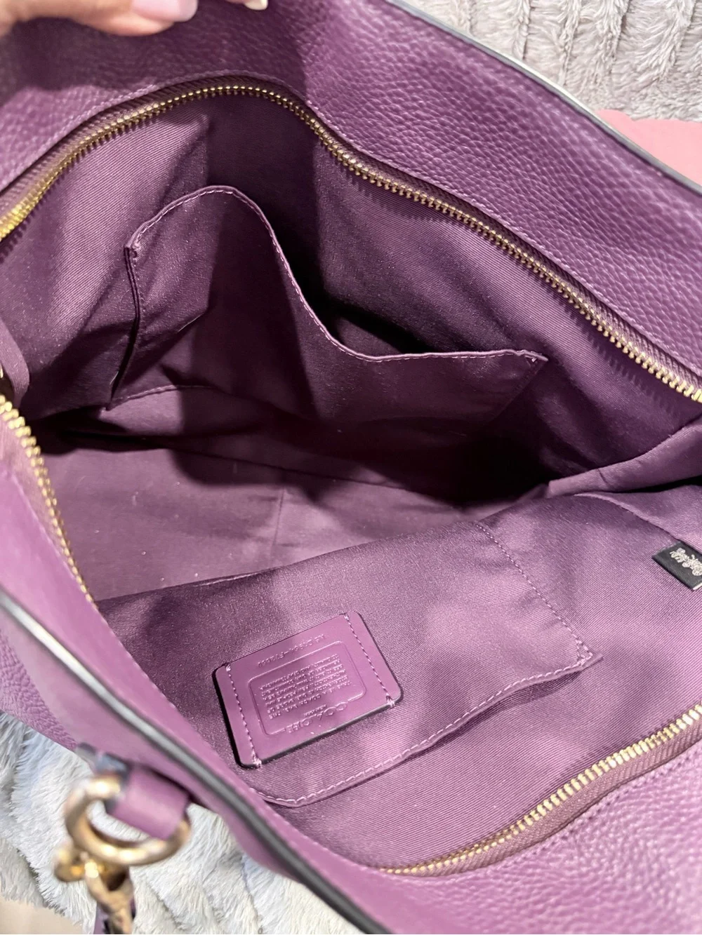 ELLE CHAIN TOTE (COACH F72650) GOLD/BLACKBERRY
